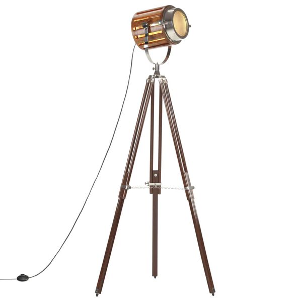 vidaXL Candeeiro de ch&atilde;o trip&eacute; 186 cm madeira de mangueira maci&ccedil;a