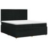 vidaXL Cama box spring com colch&atilde;o Preto 200 x 200 cm Tecido