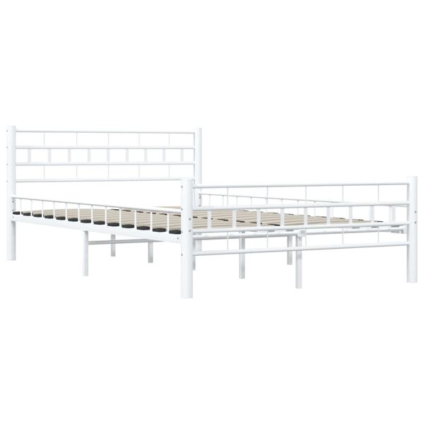 vidaXL Estrutura de cama metal 140x200 cm branco