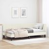 vidaXL Estrutura de Cama de Canto Creme 90 cm x 200 cm Veludo
