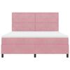 vidaXL Cama Box Spring LED com colch&atilde;o Rosa 180 x 200 cm tecido
