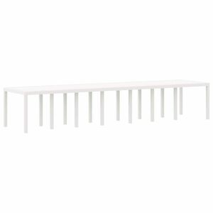 vidaXL Mesa de Jardim Branco 400 x 100 x 73 cm vime PE