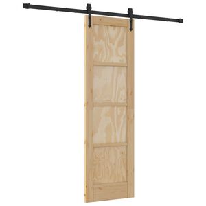 vidaXL Porta Deslizante ORKDAL 61 x 198,5 cm Madeira de Pinho Maci&ccedil;a