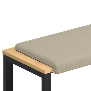 vidaXL Almofada de Banco Veludo Texturizado Areia Profundidade 35 cm