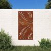 vidaXL Decora&ccedil;&atilde;o p/ muro de jardim 105x55 cm a&ccedil;o corten design folhas