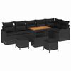 vidaXL Conjunto de Sof&aacute; de Jardim 9 unid. Preto vime PE