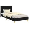 vidaXL Estrutura de Cama Infantil com Cabeceira Preto 90 x 200 cm