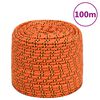vidaXL Corda de barco 6 mm 100 m polipropileno laranja