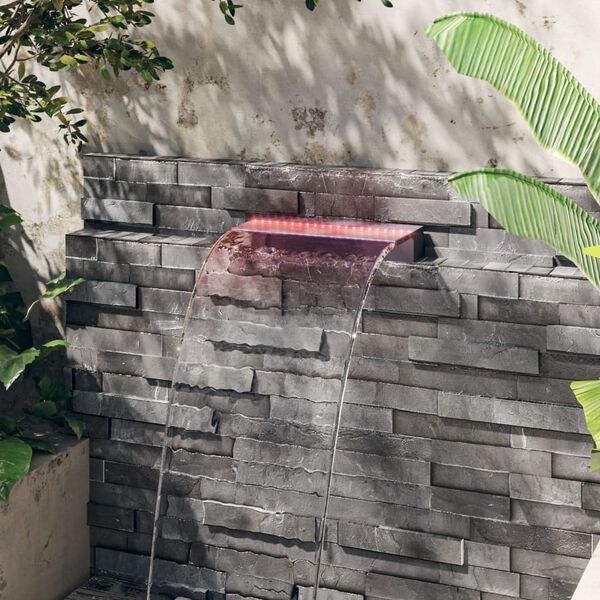 vidaXL Cascata com luzes LED RGB 45 cm acr&iacute;lico