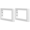 vidaXL Suportes de prateleira p/ lavat&oacute;rio 2 pcs a&ccedil;o retangular branco