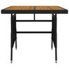 vidaXL 3 pcs Conjunto de jantar p/ exterior vime PE preto