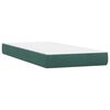 vidaXL Cama com molas colch&atilde;o 200x210 cm veludo verde-escuro