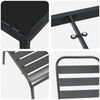 vidaXL Conjunto de Jantar para Jardim 5 pcs Cinzento escuro Aço