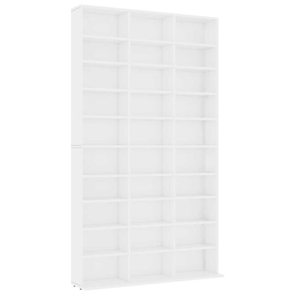 vidaXL Arm&aacute;rio para CD 102x23x177,5 cm derivados de madeira branco