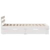 vidaXL Estrutura da Cama com cabeceira com gaveta Branco 100 x 200 cm
