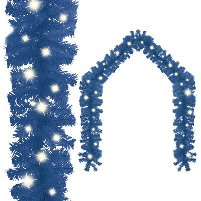 vidaXL Grinalda de Natal com luzes LED 10 m azul