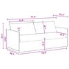 vidaXL Conjunto de Sof&aacute;s 2 pcs Cinza Escuro 196 x 82 x 85 cm tecido