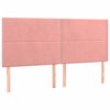 vidaXL Estrutura de cama c/ cabeceira 160x200 cm veludo rosa