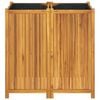 vidaXL Vaso/floreira de jardim com forro 100x50x100 cm ac&aacute;cia maci&ccedil;a
