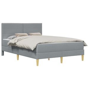 vidaXL Estrutura da Cama vidaXL Cinzento-claro 120 x 190 cm Poli&eacute;ster