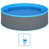 vidaXL Piscina Splasher c/ skimmer e bomba suspensa 350x90cm cinzento