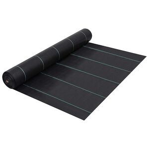 vidaXL Tela para controlo de ervas e ra&iacute;zes PP 1x10 m preto