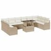 vidaXL Conjunto de Sof&aacute; de Jardim 11 unid. 10-N&uacute;mero de lugares Bege