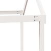 vidaXL Cama alta c/ escada e telhado 90x190 cm pinho maci&ccedil;o branco