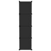vidaXL Organizador de arruma&ccedil;&atilde;o com 12 cubos PP preto