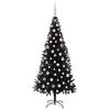 vidaXL &Aacute;rvore de Natal com 300 LEDs com suporte Preto 210 cm PVC