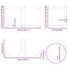 vidaXL Pés para mesa de centro em forma de T, 2 peças, preto, 50x25x(30-31) cm, aço