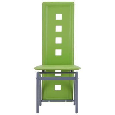 vidaXL Cadeiras de jantar 4 pcs couro artificial verde