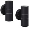 vidaXL Candeeiros LED parede ilumina&ccedil;&atilde;o sup/inf exterior 2 pcs