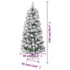 vidaXL Árvore de Natal artificial articulada c/ flocos de neve 150 cm