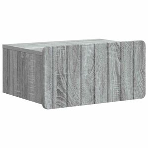 vidaXL Gabinete de Canto Montado na Parede com gaveta Sonoma Cinzento