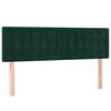 vidaXL Cama com molas/colch&atilde;o 140x190 cm veludo verde-escuro