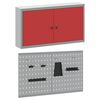 vidaXL Conjunto de Arm&aacute;rio de Ferramentas e Pegboard 3 pcs Vermelho