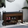 vidaXL Banco sapateira 85,5x32x57,5cm deriv. madeira carvalho castanho
