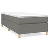 vidaXL Estrutura de cama com molas 90x190 cm tecido cinzento-escuro