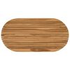 vidaXL Tampo de Mesa 110 x 55 x 3,5 cm Oval Madeira de Teca S&oacute;lida