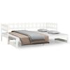 vidaXL Estrutura sof&aacute;-cama de puxar 2x(90x190) cm pinho maci&ccedil;o branco