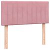 vidaXL Cama com molas/colch&atilde;o 80x220 cm veludo rosa