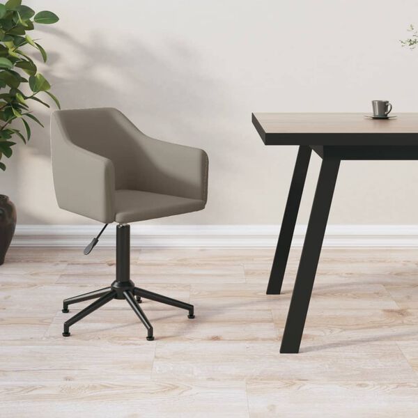 vidaXL Cadeira de jantar girat&oacute;ria veludo cinzento-claro