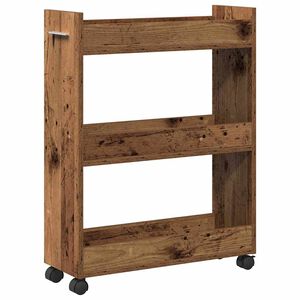 vidaXL Arm&aacute;rio com roda Madeira antiga 60 x 22 x 79 cm