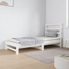 vidaXL Estrutura sof&aacute;-cama de puxar 2x(90x190) cm pinho maci&ccedil;o branco