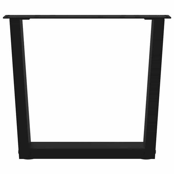vidaXL P&eacute;s para mesa de centro em V 2 pe&ccedil;as preto 50x(42-43,3) cm a&ccedil;o