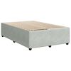 vidaXL Cama boxspring com colch&atilde;o 120x190 cm veludo cinzento-claro