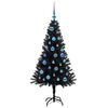 vidaXL &Aacute;rvore de Natal com 150 LEDs com suporte Preto 150 cm PVC