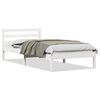 vidaXL Estrutura da Cama com cabeceira Branco 208.6 x 157.6 x 69.4 cm