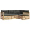 vidaXL Conjunto de Sof&aacute;s para Exterior 4 unid. Branco e Antracite